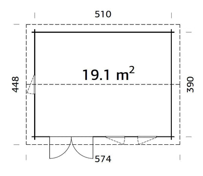 Garden Cabin Iris 19.1 m²