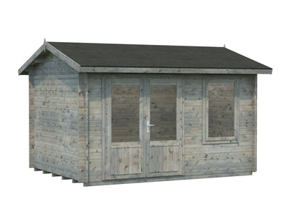 Garden Cabin Iris 9.6 m², grey dip-treated
