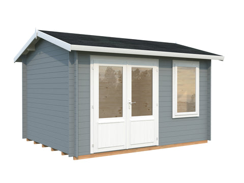 Light grey with white trim