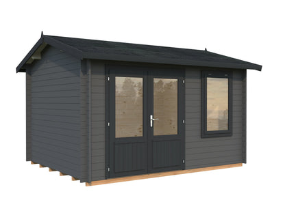 Garden Cabin Iris 9.6 m², grey with anthracite trim