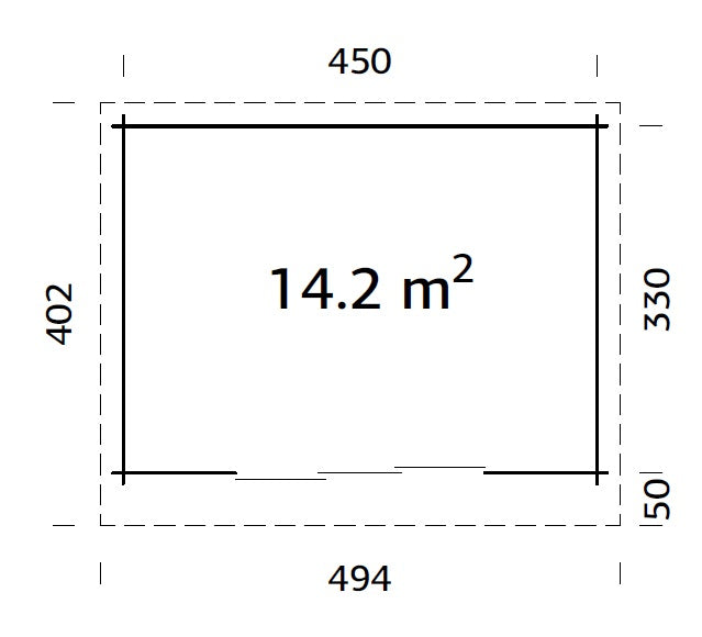 Garden Cabin Lea 14.2 m² Slide Plus