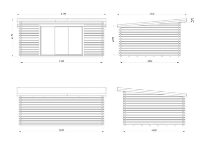 Garden Cabin Lea 19.4 m² Slide Plus