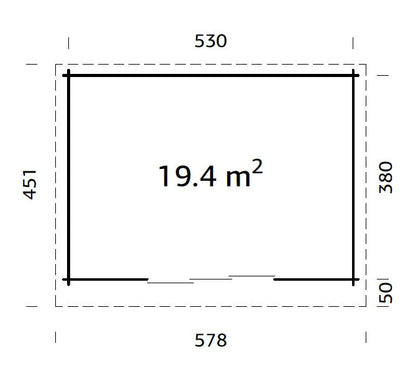 Garden Cabin Lea 19.4 m² Slide Plus
