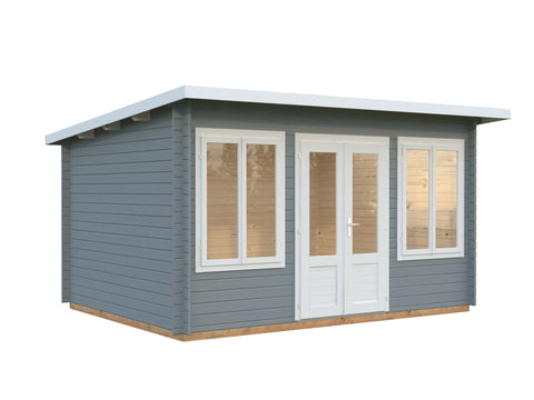 Light grey with white trim