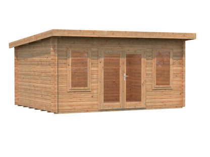Garden Cabin Lisa 14.2 m², brown dip-treated