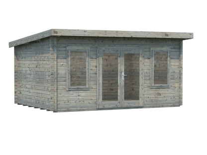 Garden Cabin Lisa 14.2 m², grey dip-treated