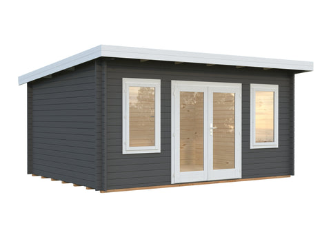 Grey with white trim