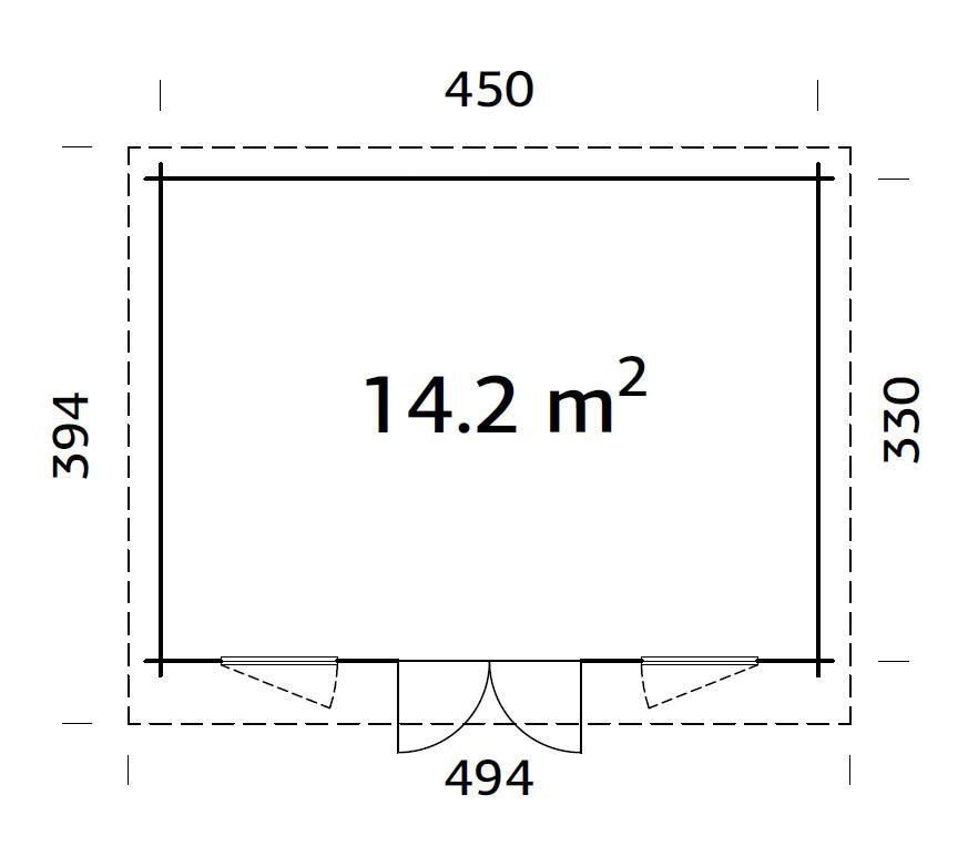 Garden Cabin Lisa 14.2 m²