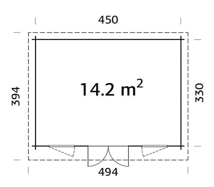 Garden Cabin Lisa 14.2 m²
