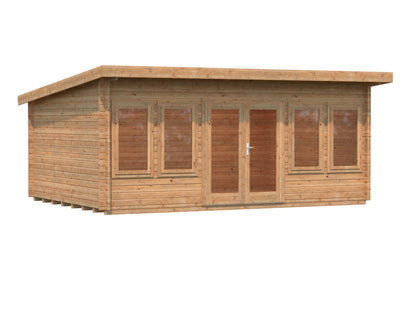 Garden Cabin Lisa 19.4 m², brown dip-treated