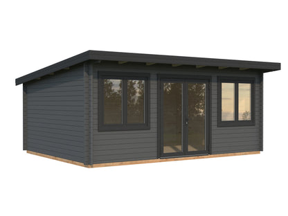 Garden Cabin Lisandra 19.4 m², grey with anthracite trim