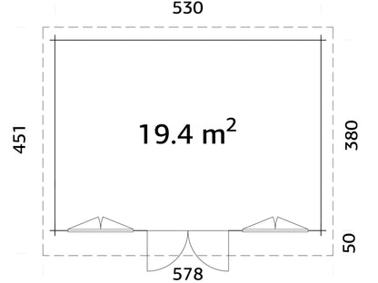 Garden Cabin Lisandra 19.4 m²