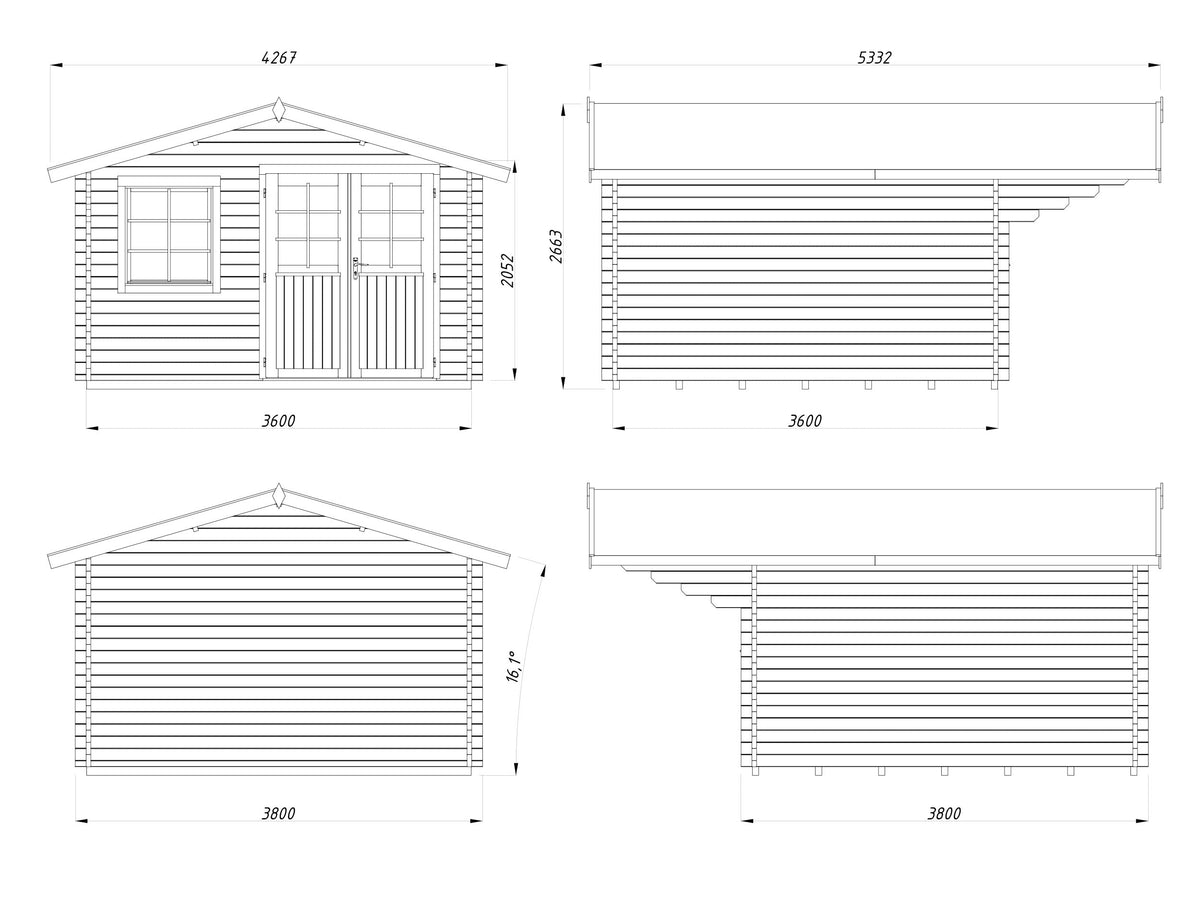 Garden Cabin Sally 12.3 m²