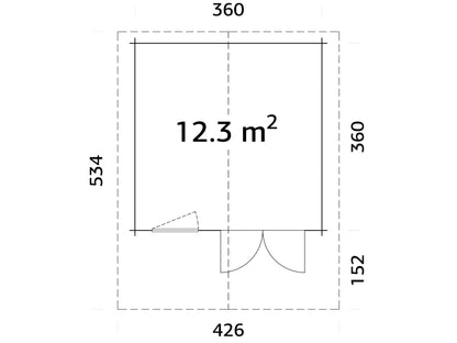Garden Cabin Sally 12.3 m²