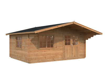 Garden Cabin Sally 19.1 m², brown dip-treated