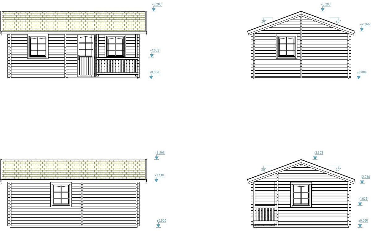 Garden Cabin Sandra 21.5+3.7 m²