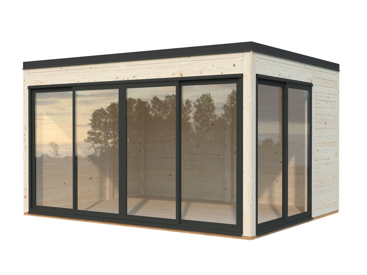 Garden Cabin Serena 12.6 m² Set 1 Slide, untreated