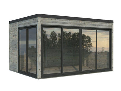 Garden Cabin Serena 12.6 m² Set 1 Slide, grey dip-treated