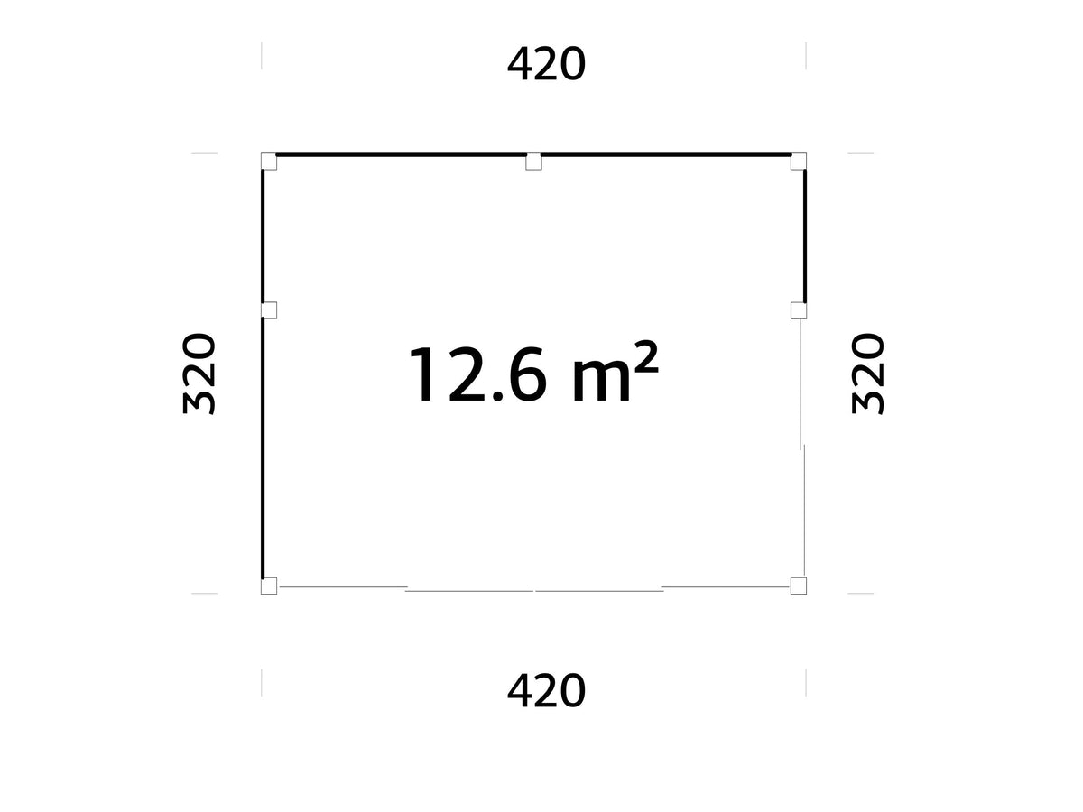 Garden Cabin Serena 12.6 m² Set 1 Slide Plus