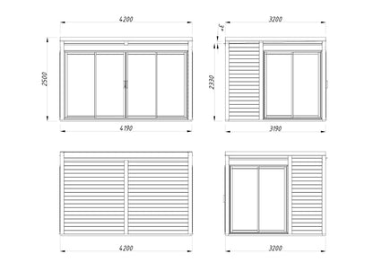 Garden Cabin Serena 12.6 m² Set 2 Slide