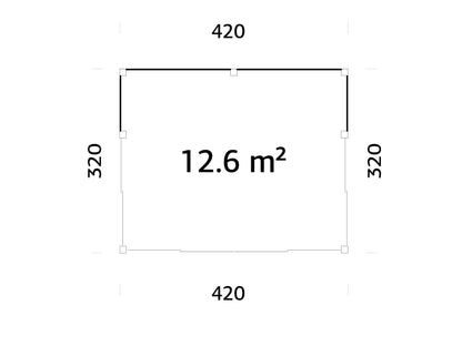 Garden Cabin Serena 12.6 m² Set 2 Slide