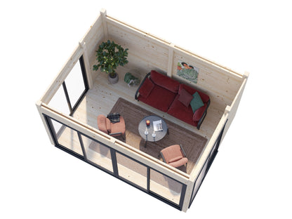 Garden Cabin Serena 12.6 m² Set 2 Slide Plus