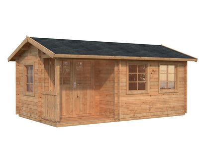 Garden Cabin Susanna 12.4 m², brown dip-treated