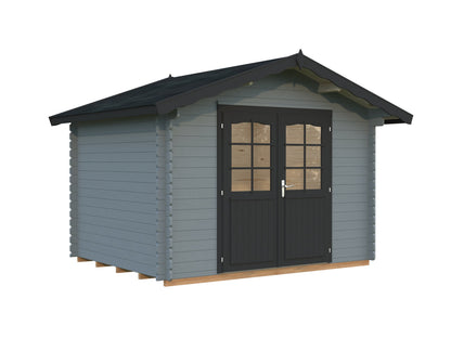 Garden Cabin Vivian 6.9 m², light grey with anthracite trim