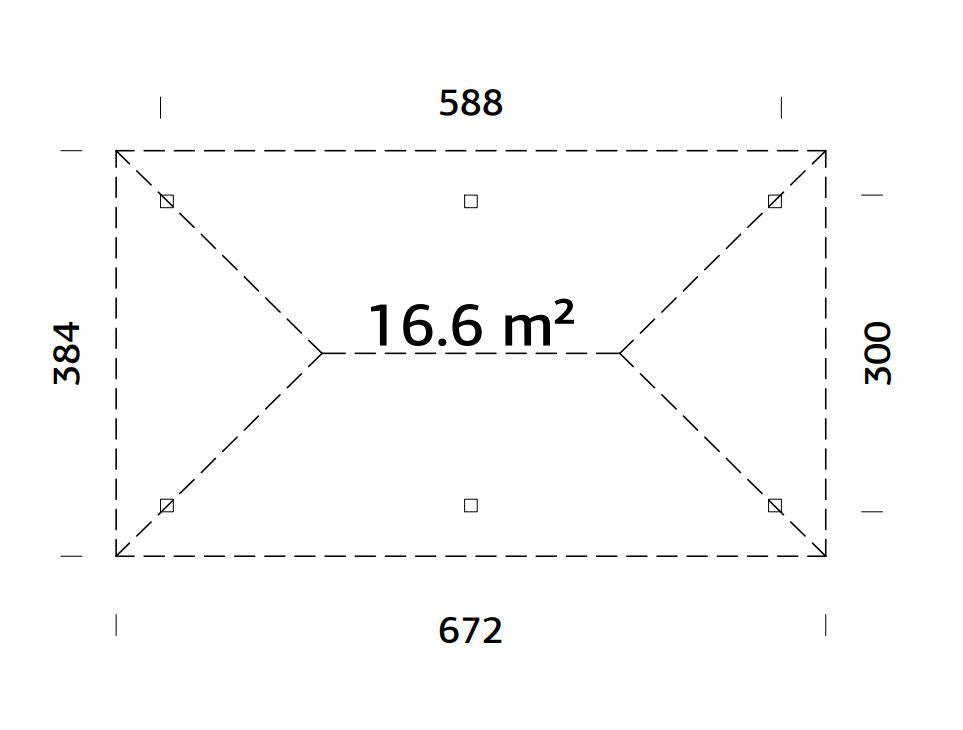 Garden Gazebo Bianca 16.6 m²