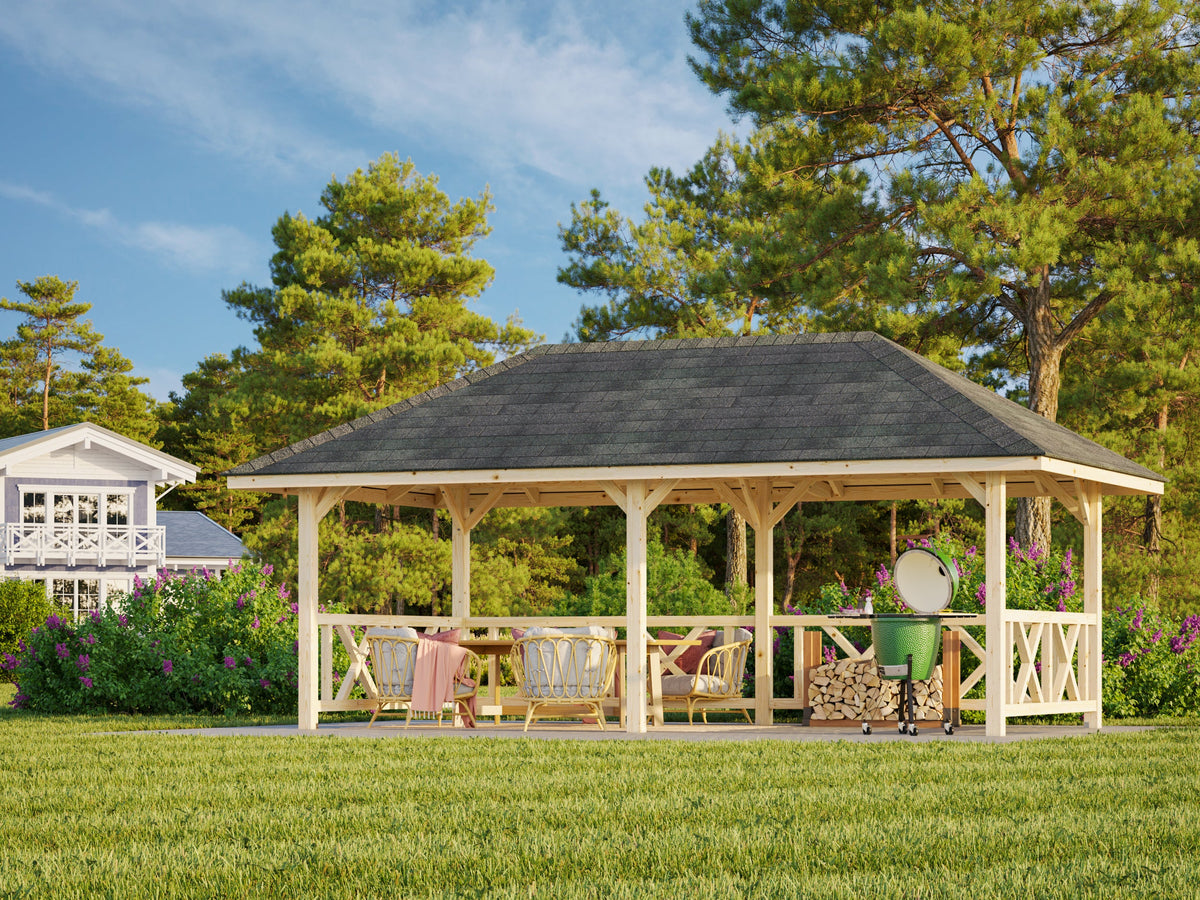 Garden Gazebo Bianca 16.6 m² Set 107