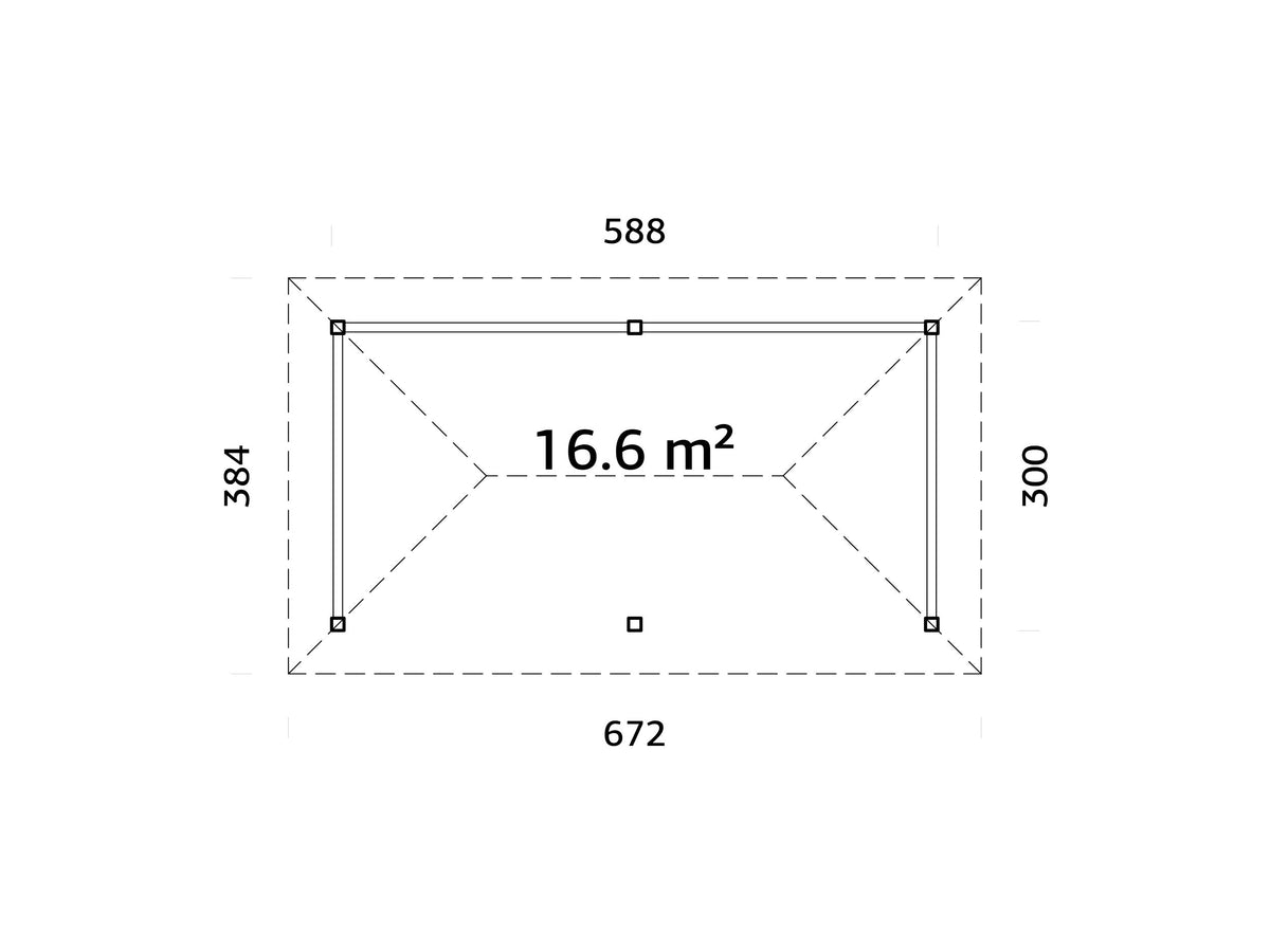 Garden Gazebo Bianca 16.6 m² Set 107