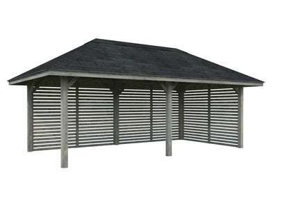 Garden Gazebo Bianca 16.6 m² Set 109, grey dip-treated