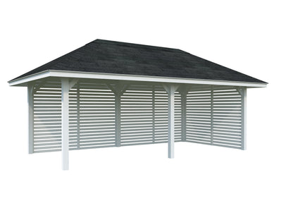 Garden Gazebo Bianca 16.6 m² Set 109, painted white