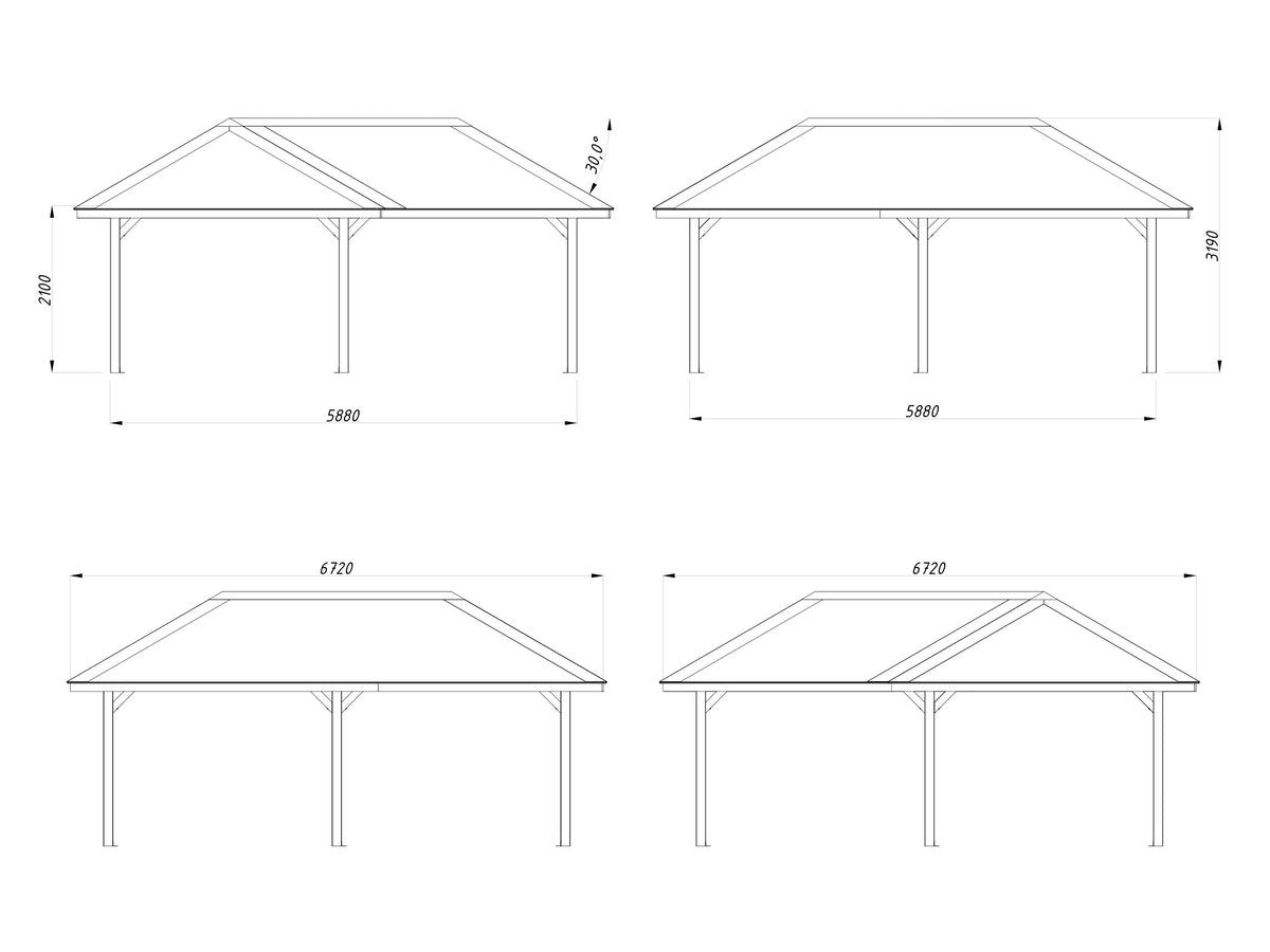 Garden Gazebo Bianca 24.9 m²
