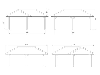 Garden Gazebo Bianca 24.9 m²