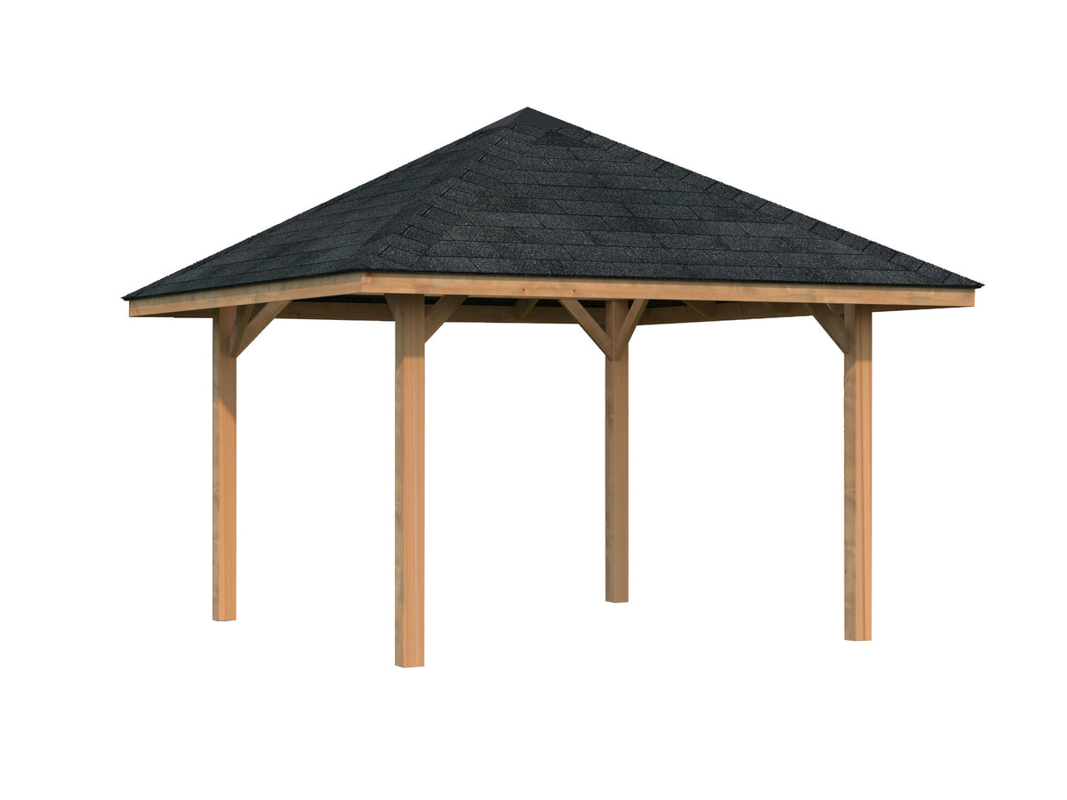 Garden Gazebo Bianca 8.3 m², brown dip-treated