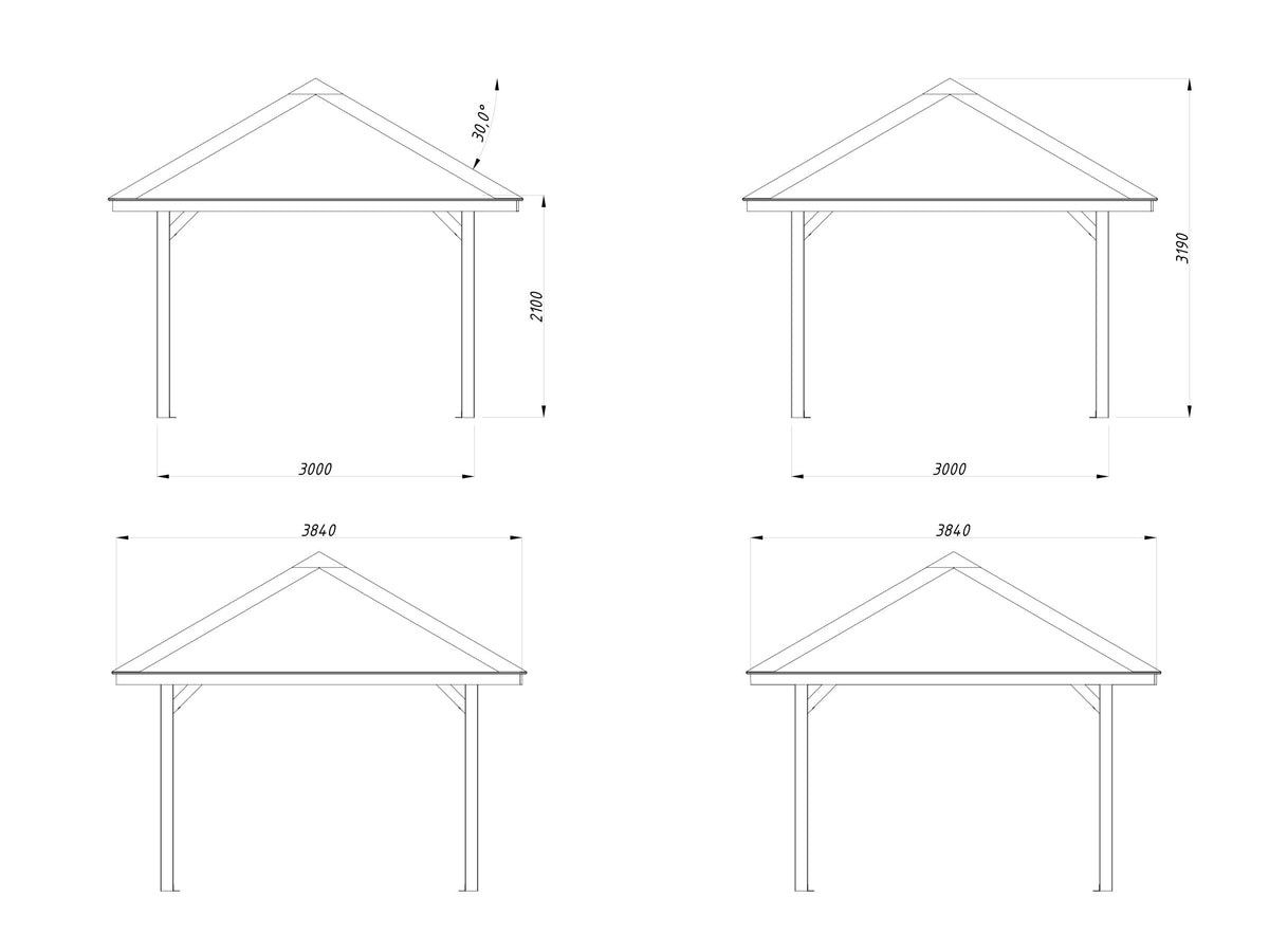 Garden Gazebo Bianca 8.3 m²