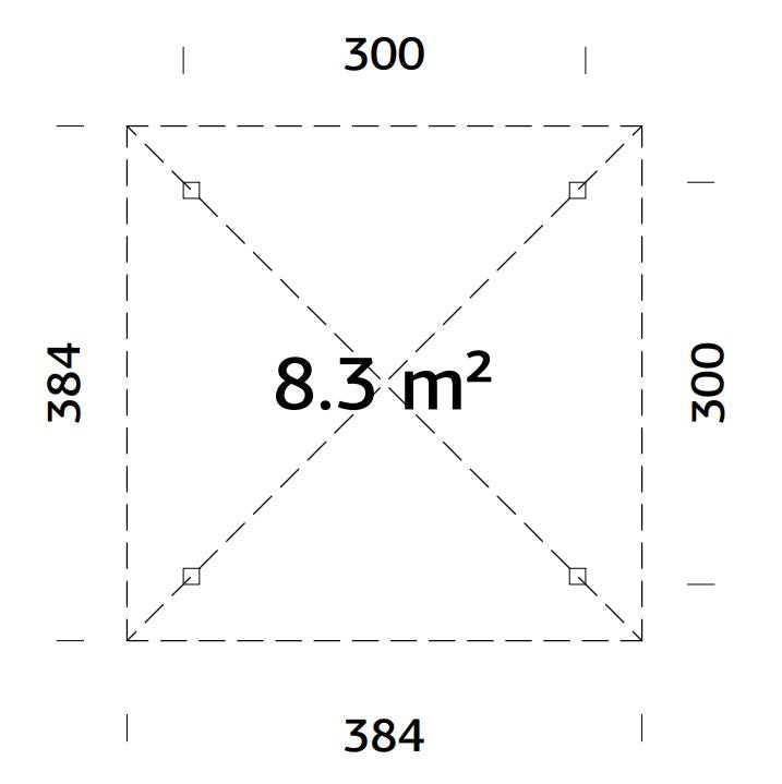 Garden Gazebo Bianca 8.3 m²