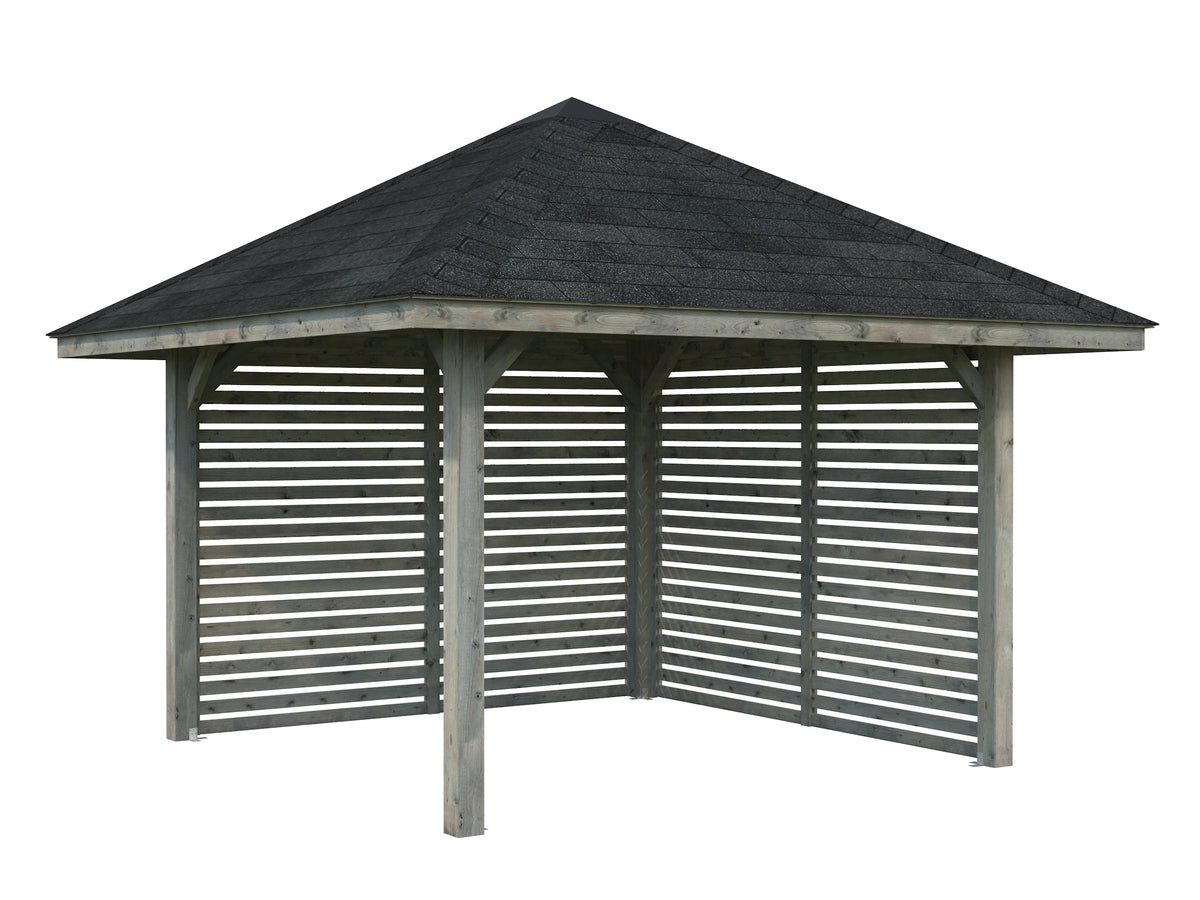 Garden Gazebo Bianca 8.3 m² Set 102, grey dip-treated