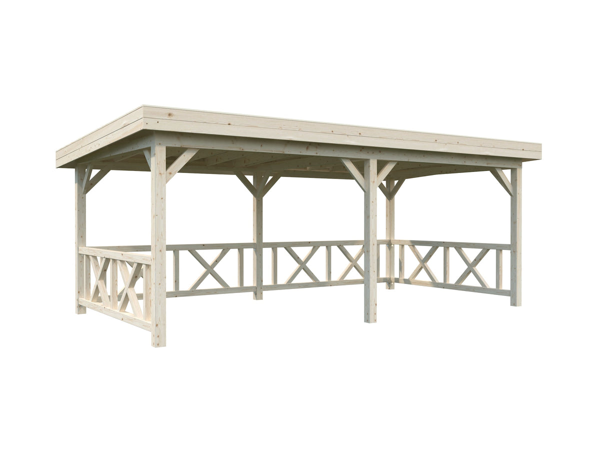 Garden Gazebo Lenna 16.6 m² Set 307, untreated