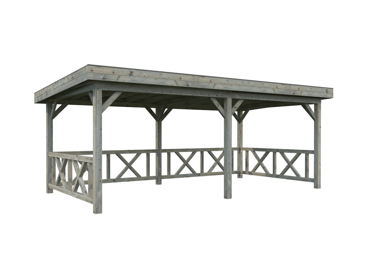 Garden Gazebo Lenna 16.6 m² Set 307, grey dip-treated