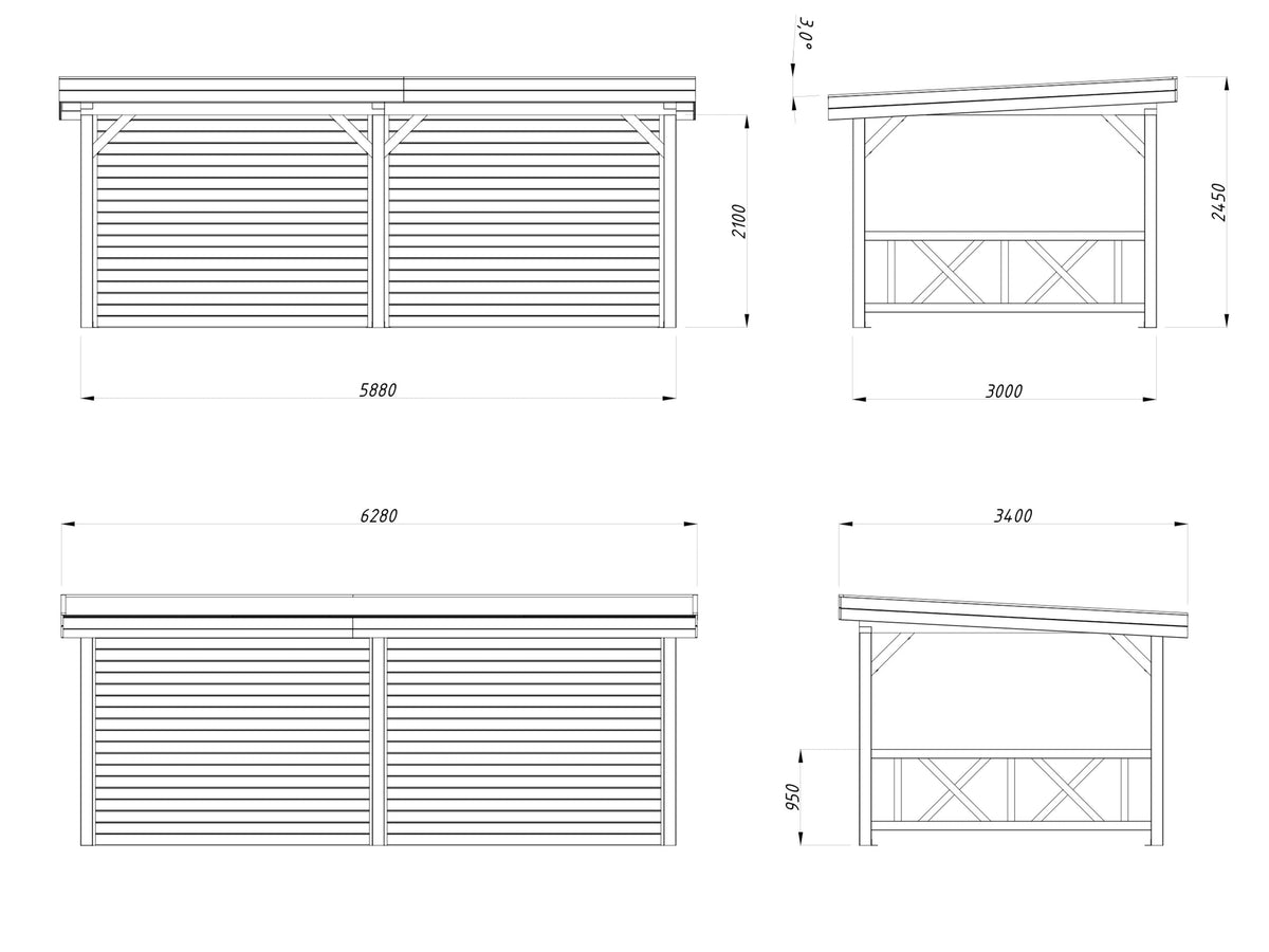 Garden Gazebo Lenna 16.6 m² Set 308