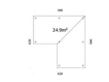 Garden Gazebo Lenna 24.9 m²