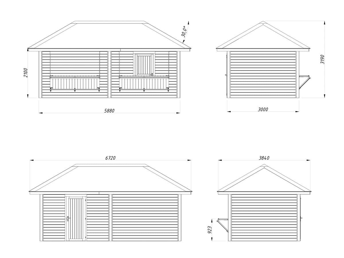 Garden Kiosk Bianca 16.6 m² Set 111
