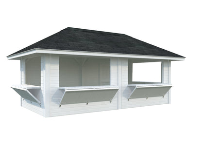 Garden Kiosk Bianca 16.6 m² Set 112, painted white