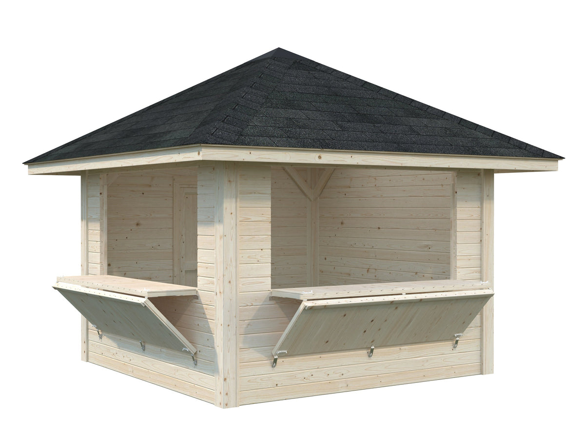 Garden Kiosk Bianca 8.3 m² Set 105, clear dip-treated