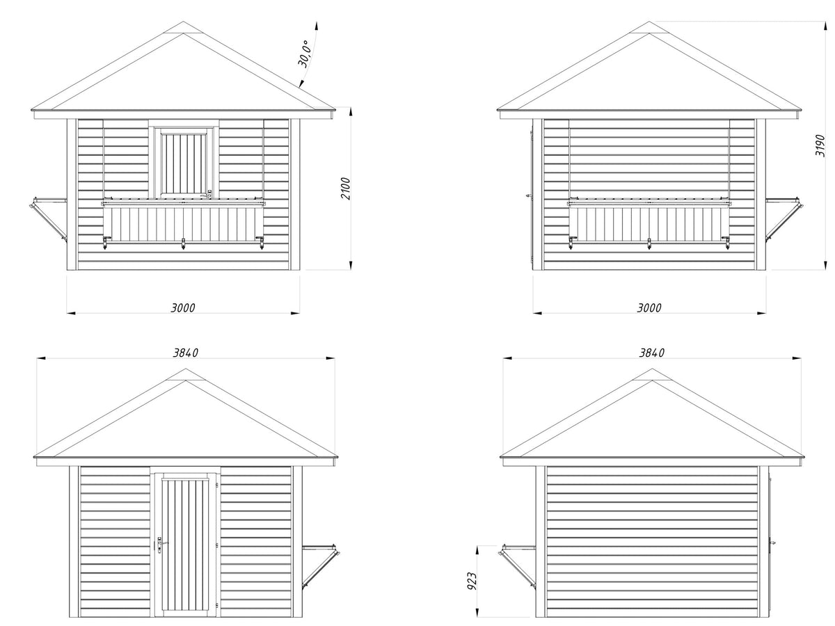 Garden Kiosk Bianca 8.3 m² Set 105