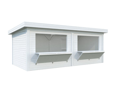 Garden Kiosk Lenna 16.6 m² Set 311, painted white