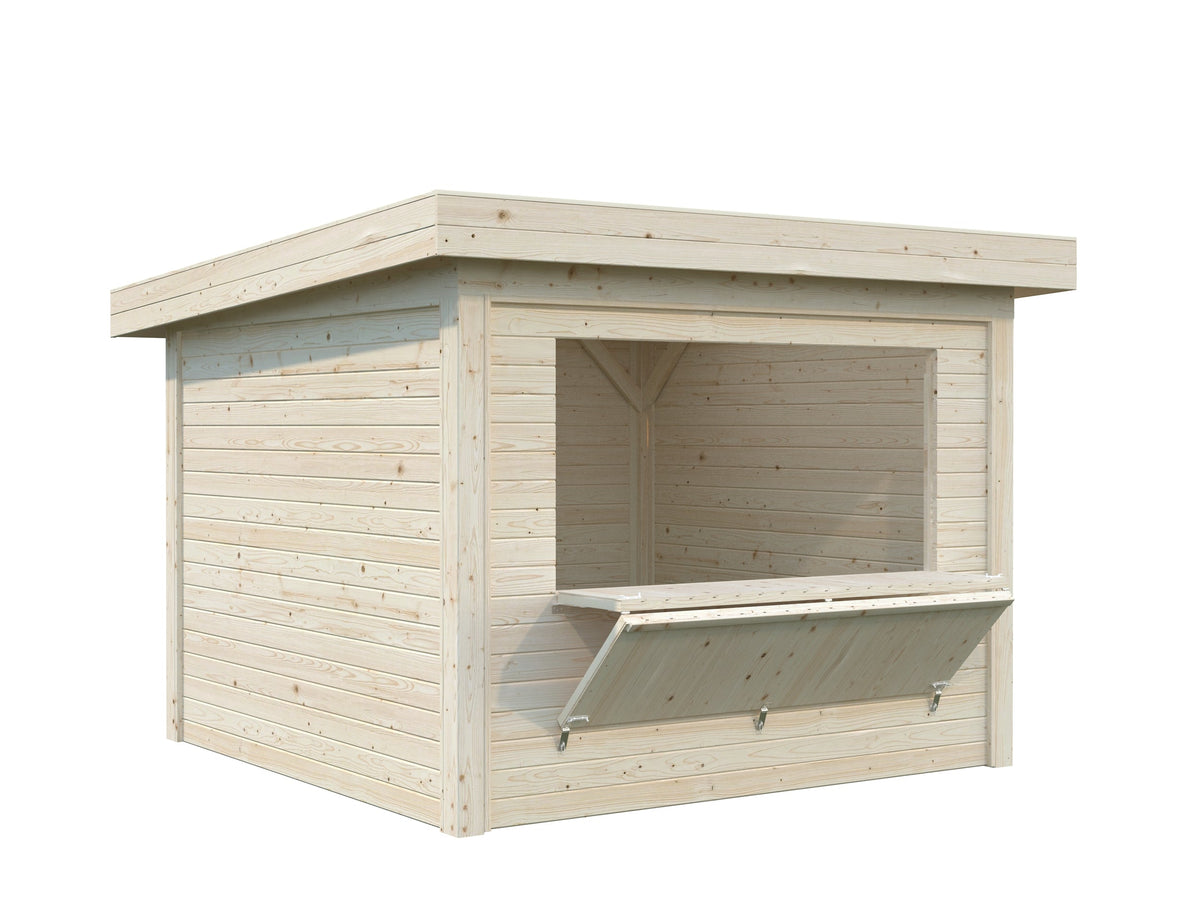 Garden Kiosk Lenna 8.3 m² Set 304, clear dip-treated