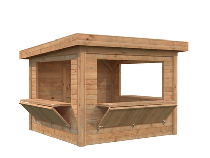Garden Kiosk Lenna 8.3 m² Set 306, brown dip-treated